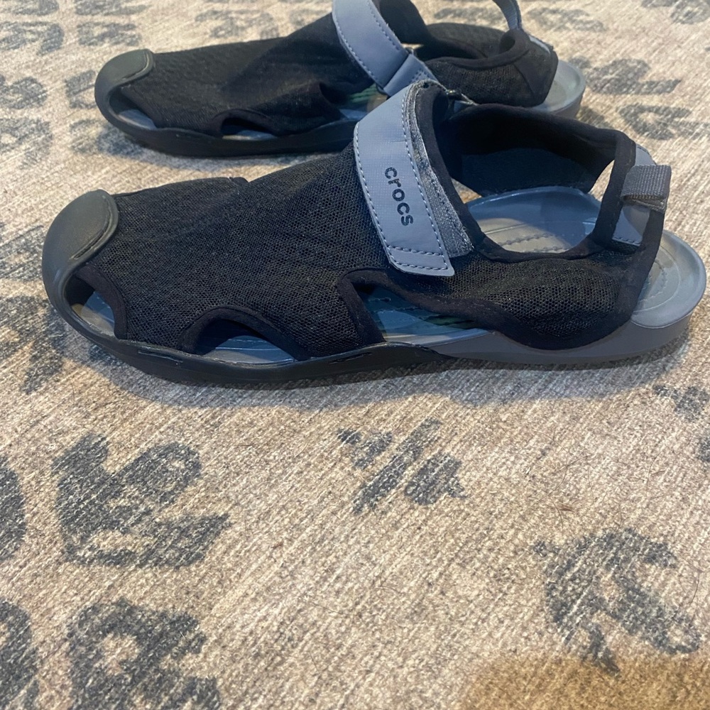 CROCS Black and Gray Athletic Water Shoes